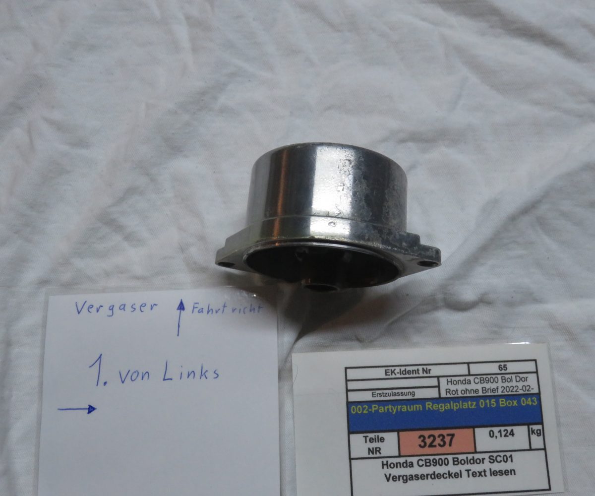 Honda CB900 Boldor SC01 Vergaserdeckel Text lesen Kennung 3237 VHB