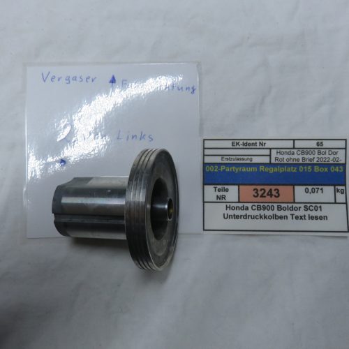 Honda CB900 Boldor SC01 Unterdruckkolben Text lesen Kennung 3243 VHB