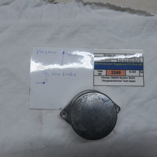 Honda CB900 Boldor SC01 Vergaserdeckel Text lesen Kennung 3249 VHB
