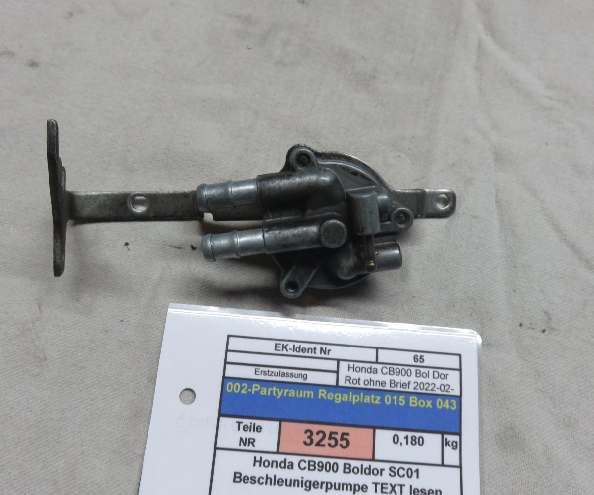 Honda CB900 Boldor SC01 Beschleunigerpumpe TEXT lesen Preis VHB Kennung 3255