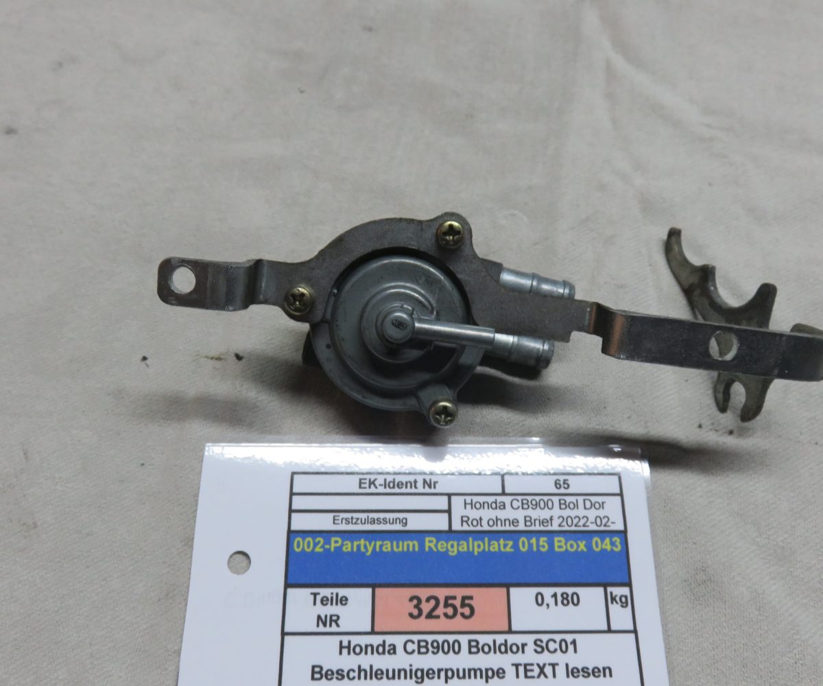 Honda CB900 Boldor SC01 Beschleunigerpumpe TEXT lesen Preis VHB Kennung 3255