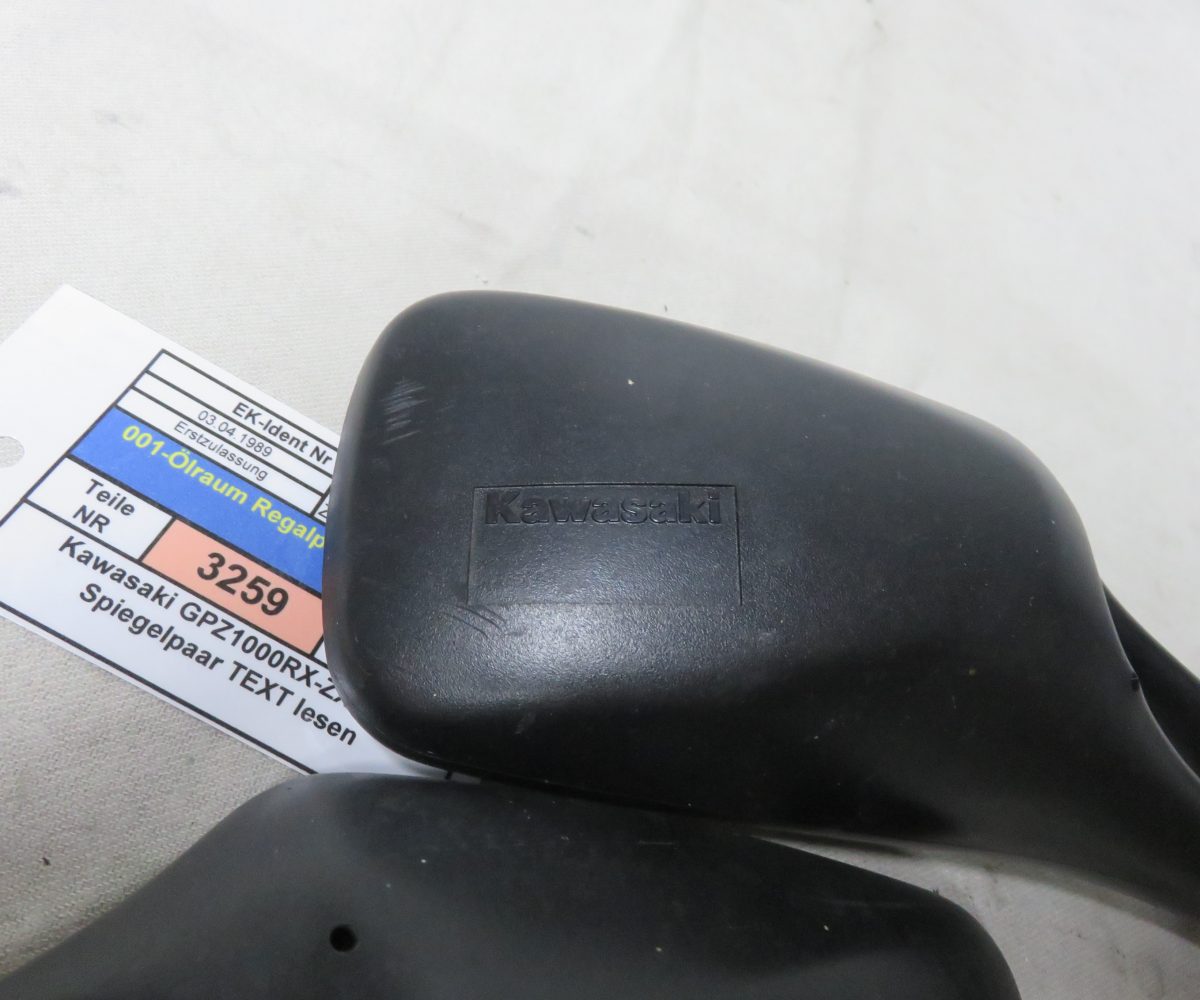 Kawasaki GPZ1000RX-ZX1000 Spiegelpaar TEXT lesen Kennung 3259 Preis VHB