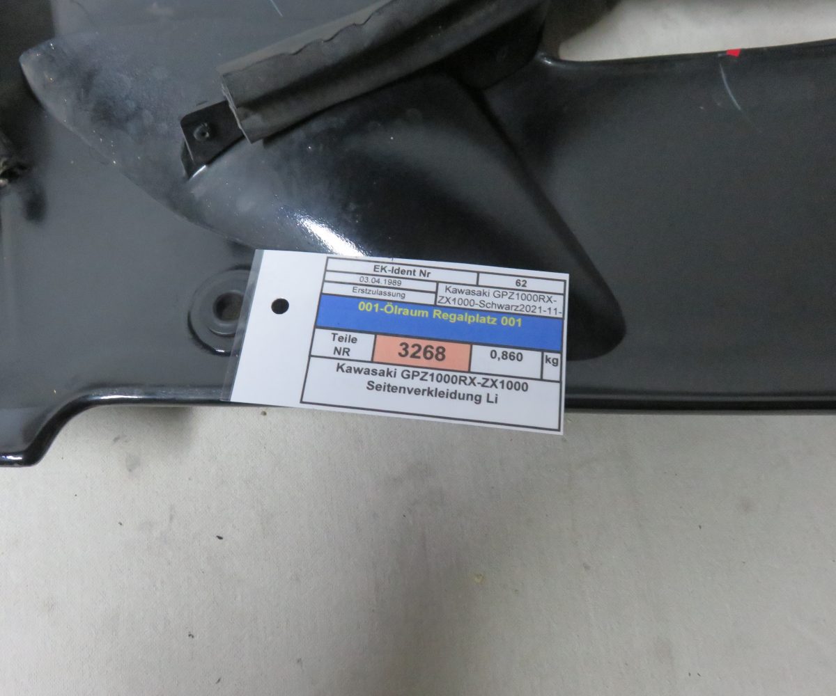 Kawasaki GPZ1000RX-ZX1000 Seitenverkleidung Li Kennung 3268 Preis VHB