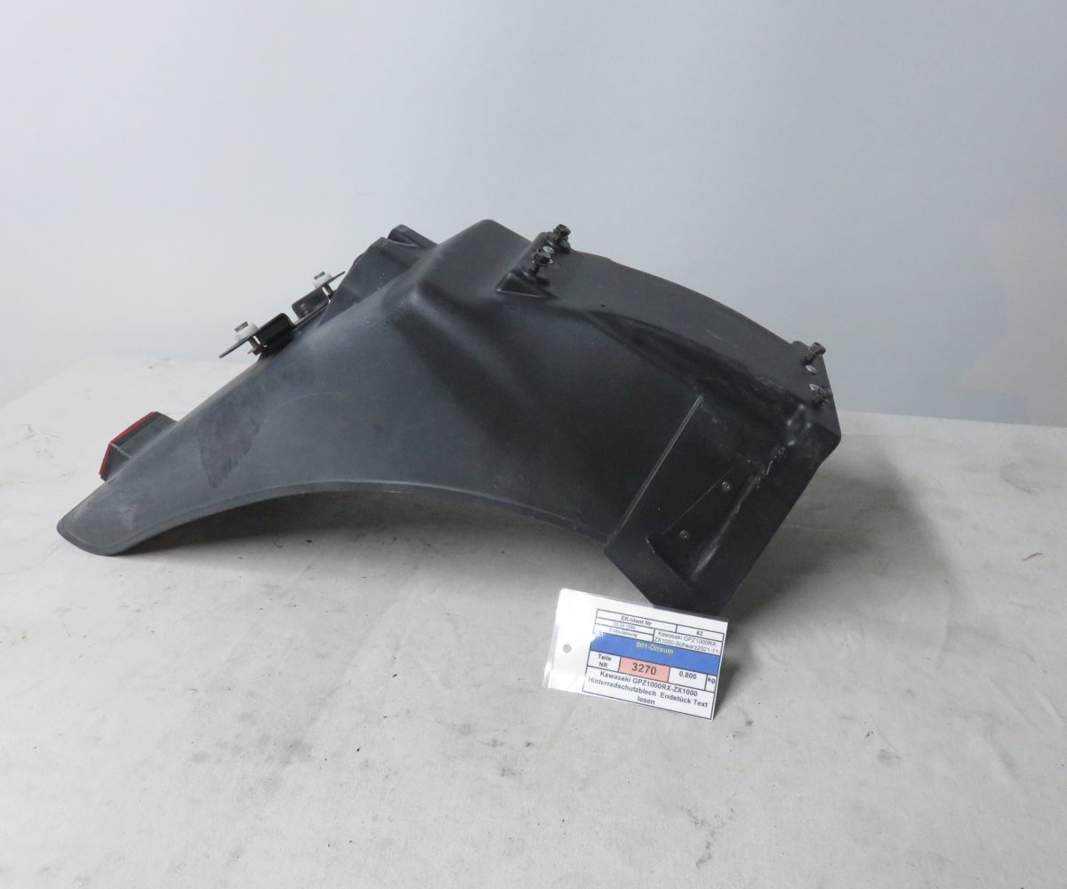 Kawasaki GPZ1000RX-ZX1000 Hinterradschutzblech Endstück Text lesen Kennung 3270 Preis VHB