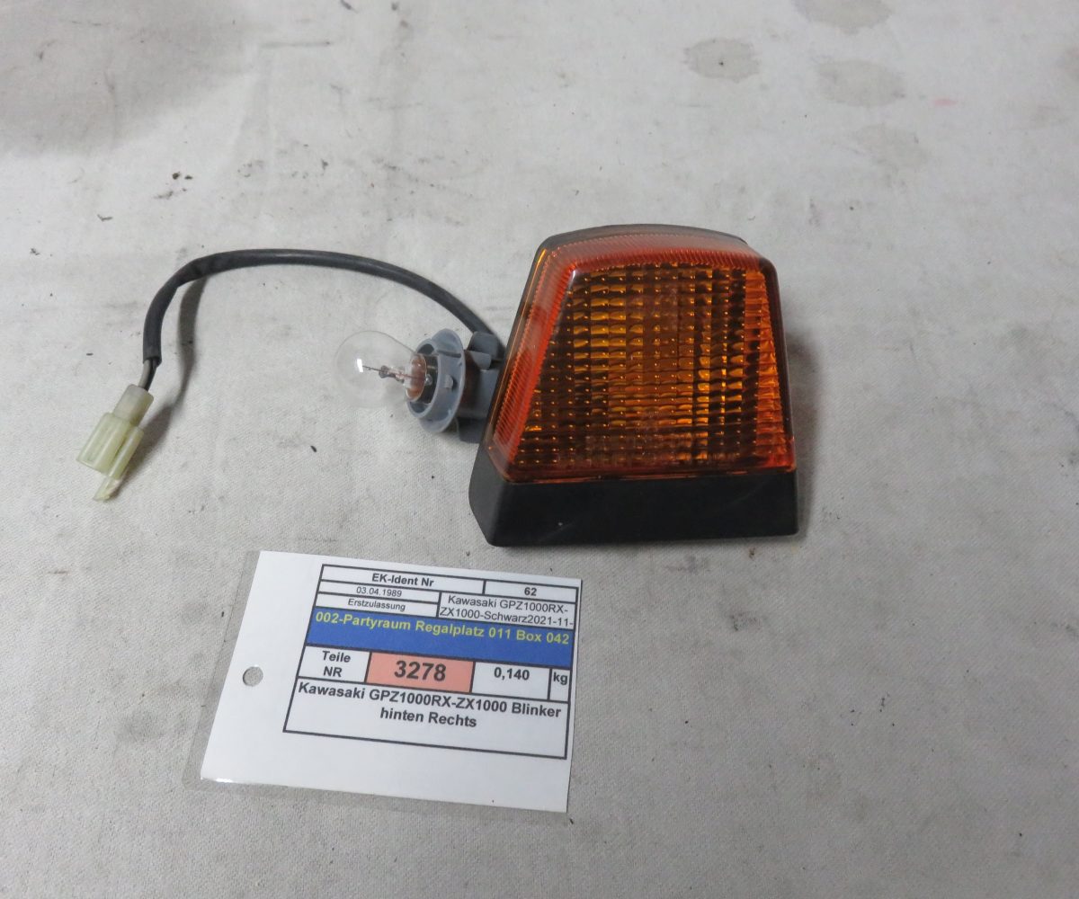 Kawasaki GPZ1000RX-ZX1000 Blinker hinten Rechts Kennung 3278