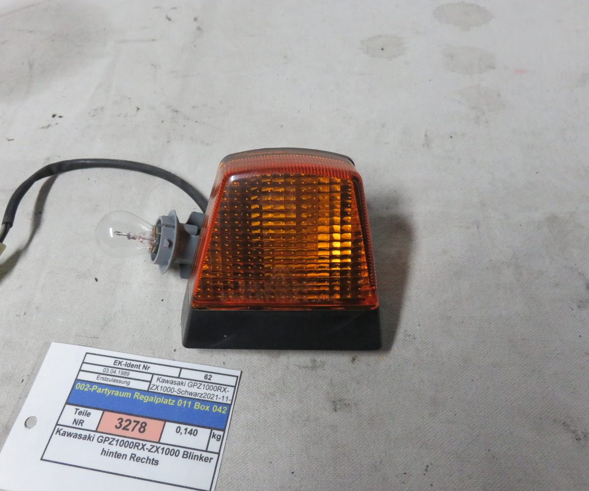 Kawasaki GPZ1000RX-ZX1000 Blinker hinten Rechts Kennung 3278