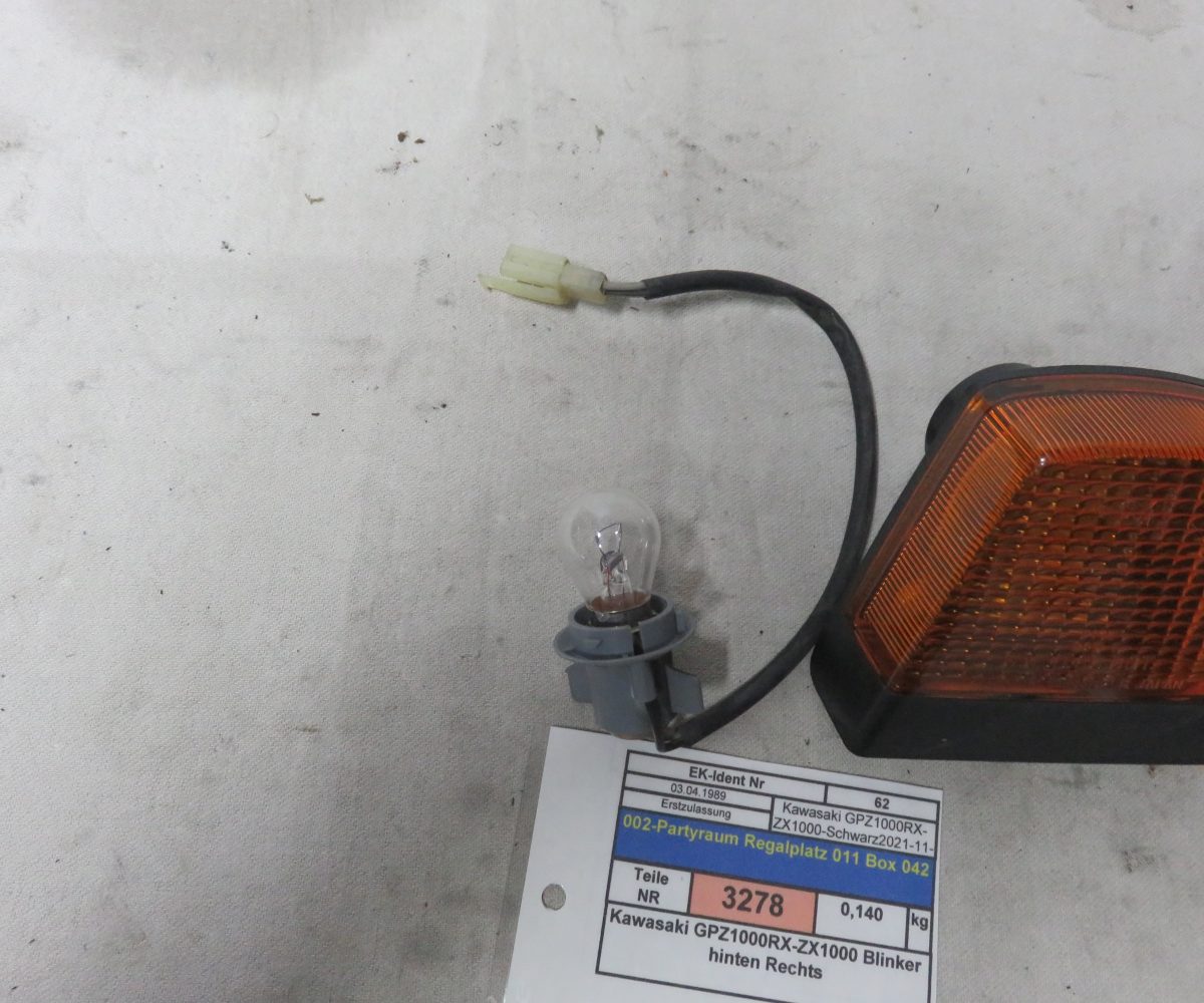 Kawasaki GPZ1000RX-ZX1000 Blinker hinten Rechts Kennung 3278