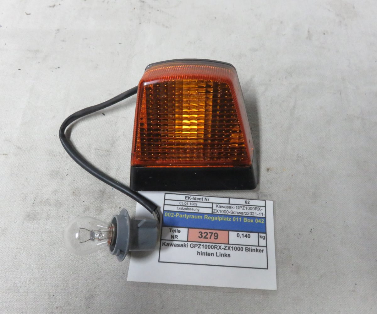 Kawasaki GPZ1000RX-ZX1000 Blinker hinten Links Kennung 3279