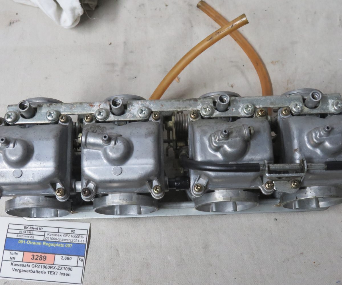 Kawasaki GPZ1000RX-ZX1000 Vergaserbatterie TEXT lesen Kennung 3289 Preis VHB