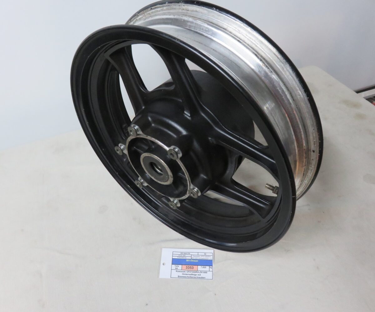 Kawasaki GPZ1000RX-ZX1000 Hinterradfelge mit Bremsscheibenschrauben Kennung 3353 Preis VHB