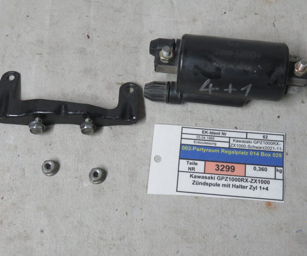 Kawasaki GPZ1000RX-ZX1000 Zündspule mit Halter Zyl 1+4 Kennung 3299 Preis VHB