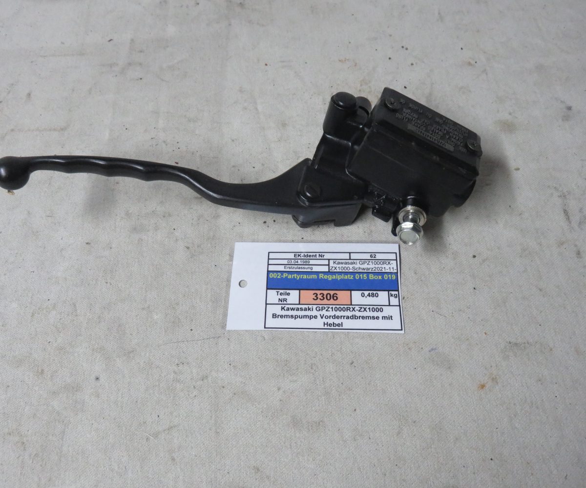 Kawasaki GPZ1000RX-ZX1000 Bremspumpe Vorderradbremse mit Hebel Kennung 3306 Preis VHB