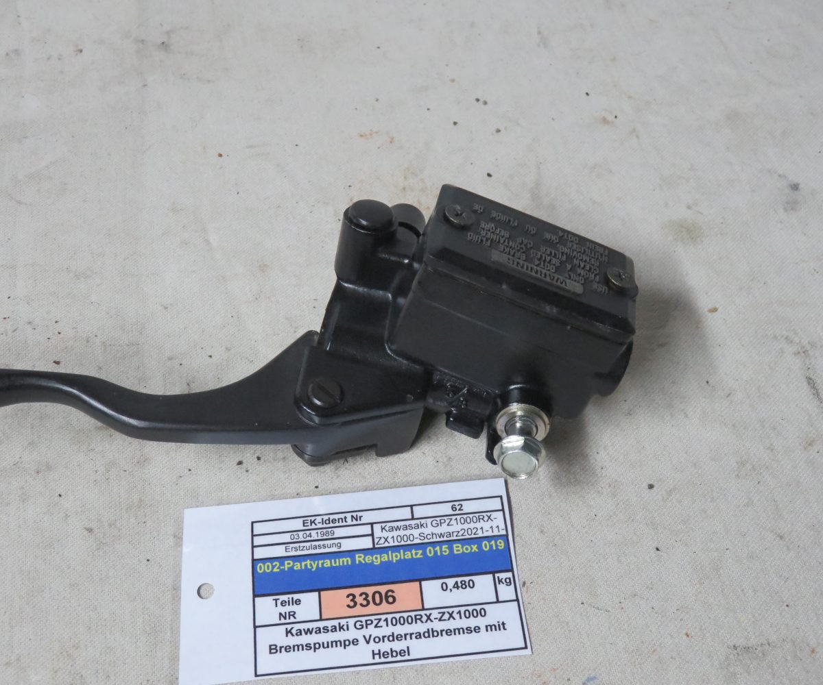 Kawasaki GPZ1000RX-ZX1000 Bremspumpe Vorderradbremse mit Hebel Kennung 3306 Preis VHB