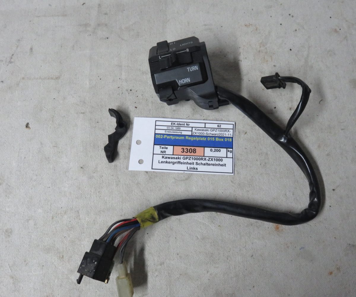 Kawasaki GPZ1000RX-ZX1000 Lenkergriffeinheit Schaltereinheit Links Kennung 3308 Preis VHB