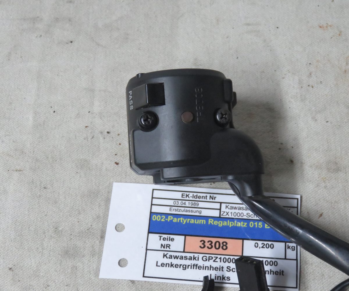 Kawasaki GPZ1000RX-ZX1000 Lenkergriffeinheit Schaltereinheit Links Kennung 3308 Preis VHB
