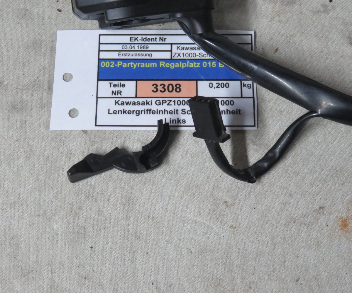 Kawasaki GPZ1000RX-ZX1000 Lenkergriffeinheit Schaltereinheit Links Kennung 3308 Preis VHB
