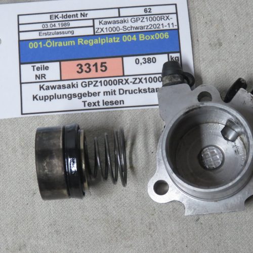 Kawasaki GPZ1000RX-ZX1000 Kupplungsgeber mit Druckstange Text lesen Kennung 3315 Preis VHB