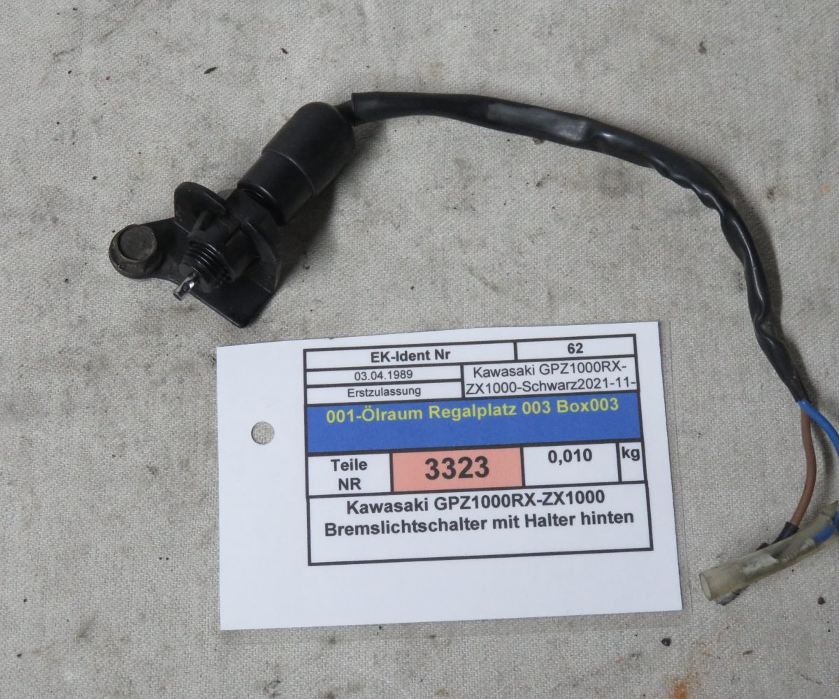 Kawasaki GPZ1000RX-ZX1000 Bremslichtschalter mit Halter hinten Kennung 3323 Preis VHB