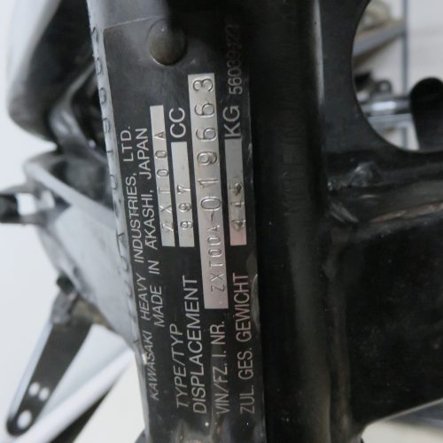 Kawasaki GPZ1000RX-ZX1000 Rahmen mit Brief BITTE TEXT lesen Kennung 3344 Preis VHB