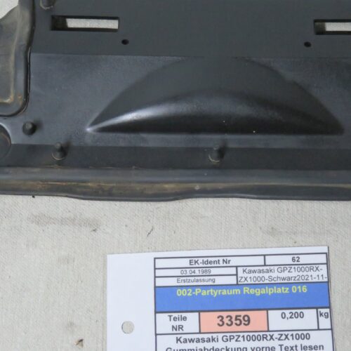 Kawasaki GPZ1000RX-ZX1000 Gummiabdeckung vorne Text lesen Kennung 3359